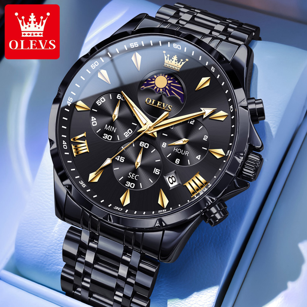 OLEVS 3653 Brand Moon Phase Ca - Luxury Watch Maker review and price